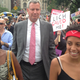 Bill de Blasio with his wife, Chirlane McCray (left), and children, Chiara and Dante (Wikimedia Commons)
